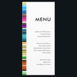 Serape Summer Stripes | Hochzeitsmenü Menükarte<br><div class="desc">Ein Set seraper Muster Hochzeitsmenükarten in einem offenen und minimalen Stil mit Herbstfarben.</div>