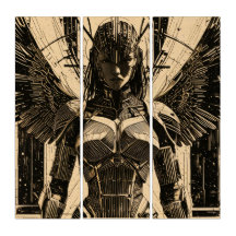 Seraph Engel in Steinrüstung - Geometrisch