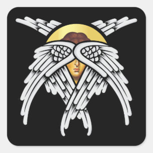 Seraphim Angel Silver Quadratischer Aufkleber