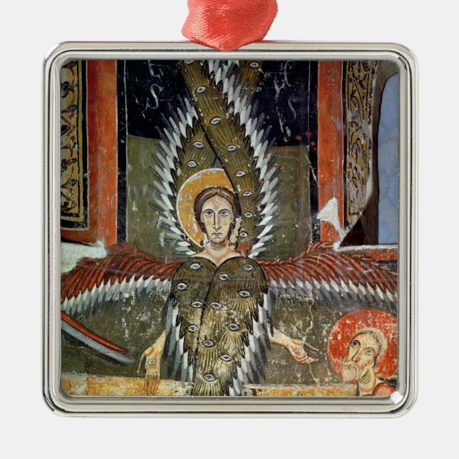 Seraphim, welche die Lippen von Jesaja reinigen Silbernes Ornament (Vorne)