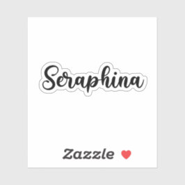 Seraphina Name - Handgeschriebene Kalligrafie Aufkleber