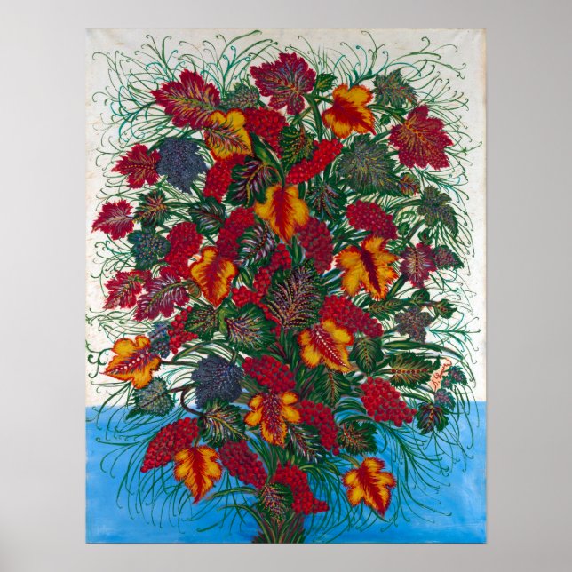 Séraphine Louis The Large Bouquet Poster (Vorne)