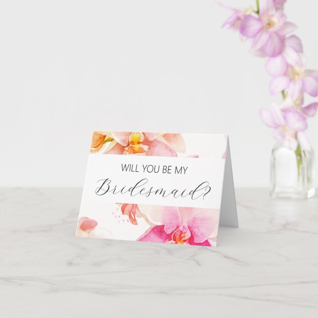 Seras-tu ma carte de proposition Bridesmaid ? (Orchidée)