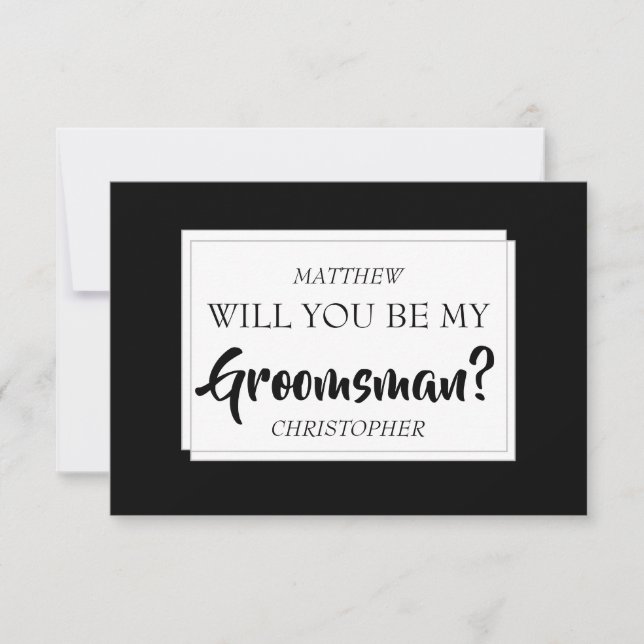 Seras-Tu Ma Carte Groomsman ? (Devant)