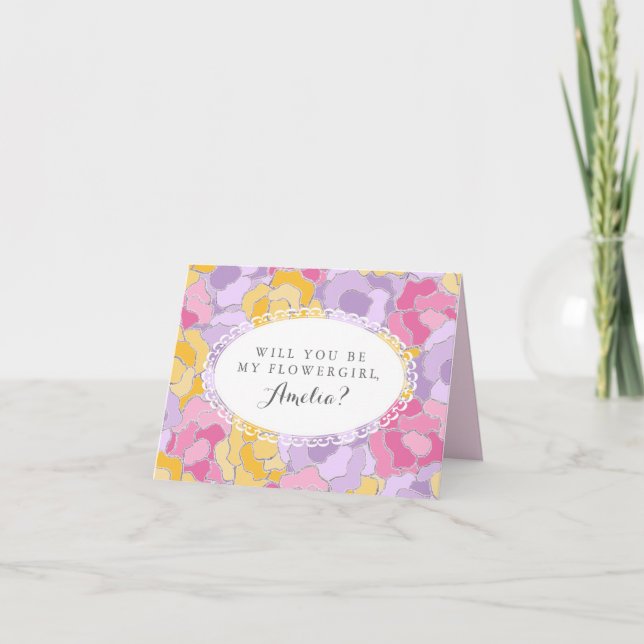 "Seras-Tu Ma Fille Aux Fleurs ?" Carte de vœux (Devant)