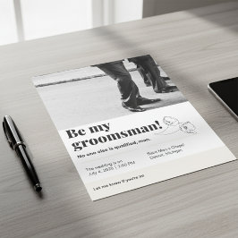 Seras-Tu Mon Garçon D'Honneur Feuille de Papier 21