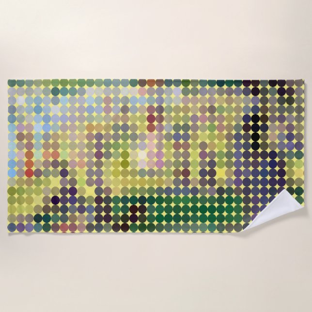 Seraut "La Grande Jatte" Pixel Dot Beach Handtuch (Vorderseite)