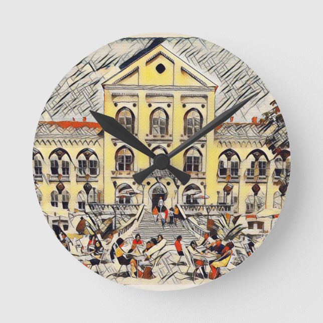 Serbia, Arandjelovac, Staro Zdanje Runde Wanduhr (Vorderseite)