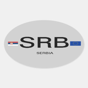 Serbia* Euro-Ähnlicher ovaler Aufkleber