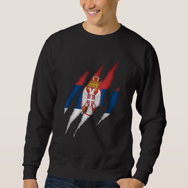 Serbia Flag of Serbia Serbia Flag Sweatshirt (Vorderseite)