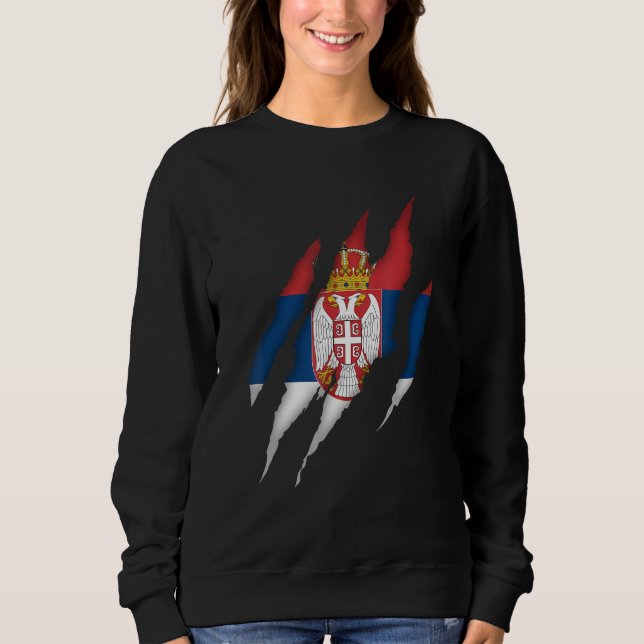 Serbia Flag of Serbia Serbia Flag Sweatshirt (Vorderseite)