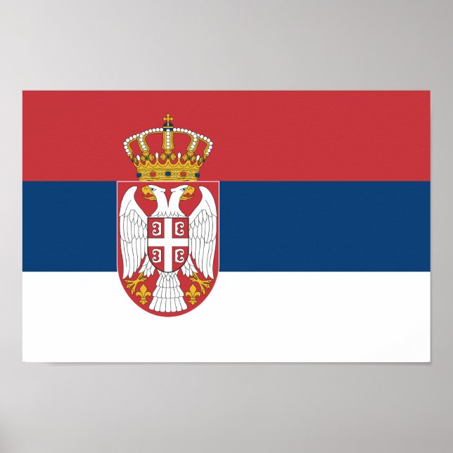 Serbia Flag Poster (Vorne)