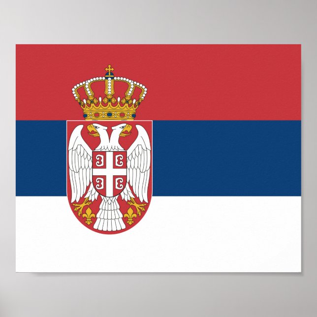 Serbia Flag Poster (Vorne)