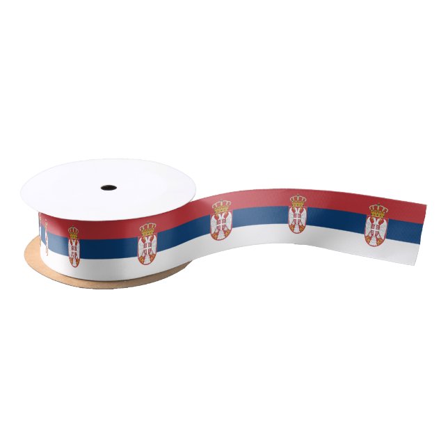 Serbia Flag Satinband (Spule)