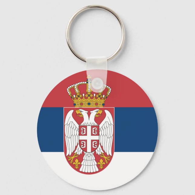 Serbia Flag Schlüsselanhänger (Vorderseite)