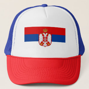 SERBIA FLAG TRUCKER HAT TRUCKERKAPPE