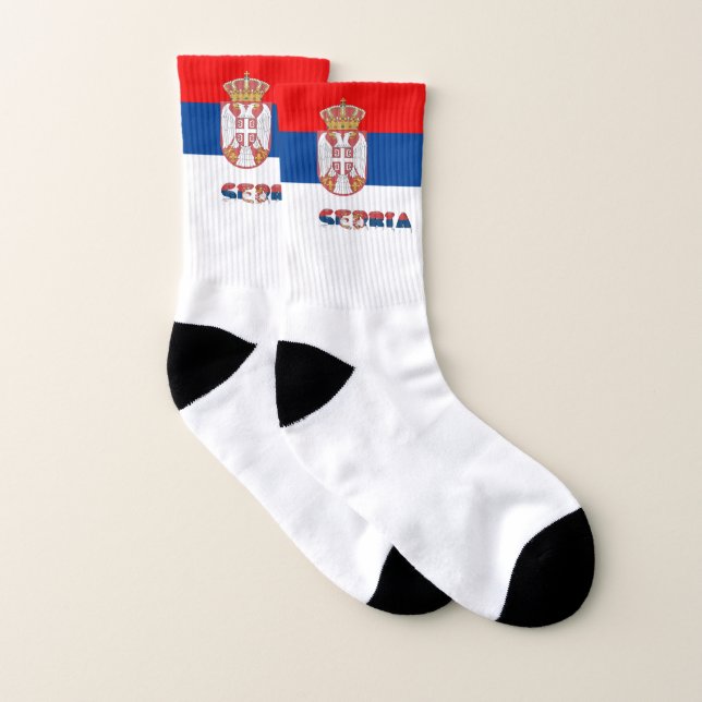 Serbian flag socks socken (Paar)