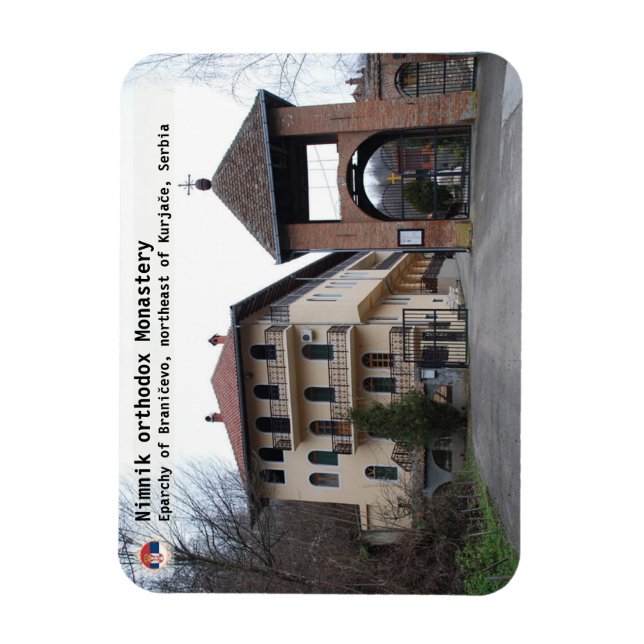 SERBIAN MONASTERIEN - Kloster Nimnik-Orthodoxe 2 Magnet (Vertikal)