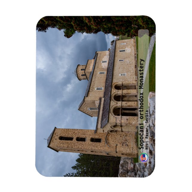 SERBIAN MONASTERIEN - Kloster Sopoćani Magnet (Vertikal)