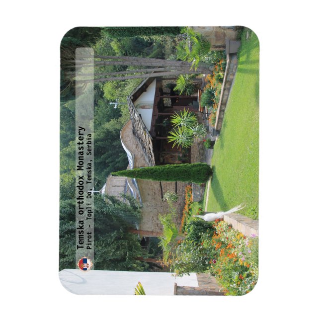 SERBIAN MONASTERIEN - Kloster Temska orthodox 2 Magnet (Vertikal)