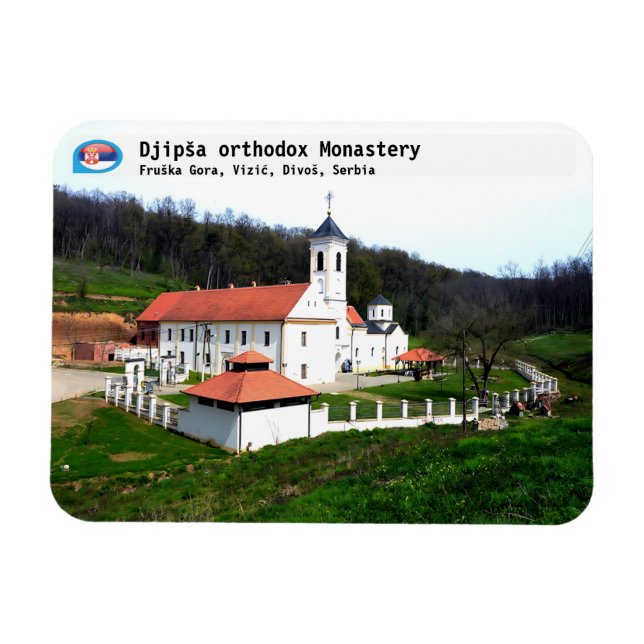 SERBIAN MONASTERIEN - Orthodoxes Kloster Djipša 3 Magnet (Horizontal)