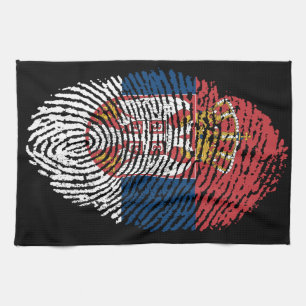 Serbian-Touch-Fingerabdruckflagge Küchentuch