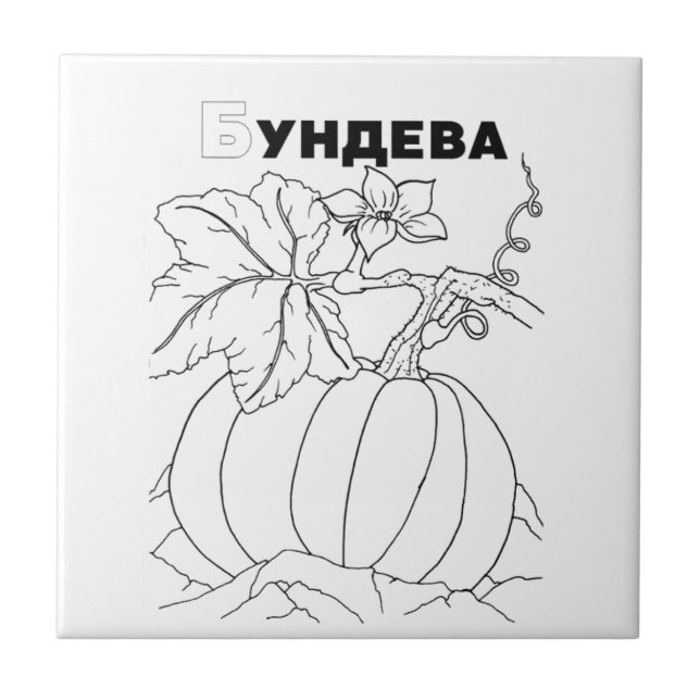 Serbianenkürbis Fliese (Vorderseite)