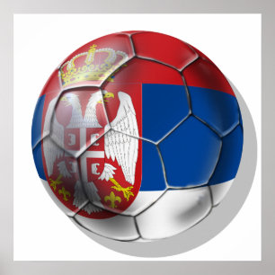Serbianfußball Ballliebhaber Srbija mit 2014 Poster