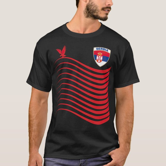 Serbien Basketball Jersey Srbija Basketball Flagba T-Shirt (Vorderseite)