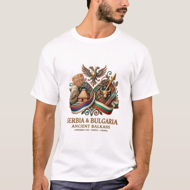 SERBIEN & BULGARIEN T-Shirt (Vorderseite)
