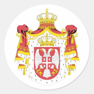 Serbien COA Runder Aufkleber