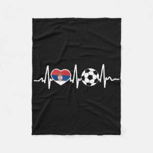 Serbien Fahne Shirt Fußball serbischer Fan Männer Fleecedecke