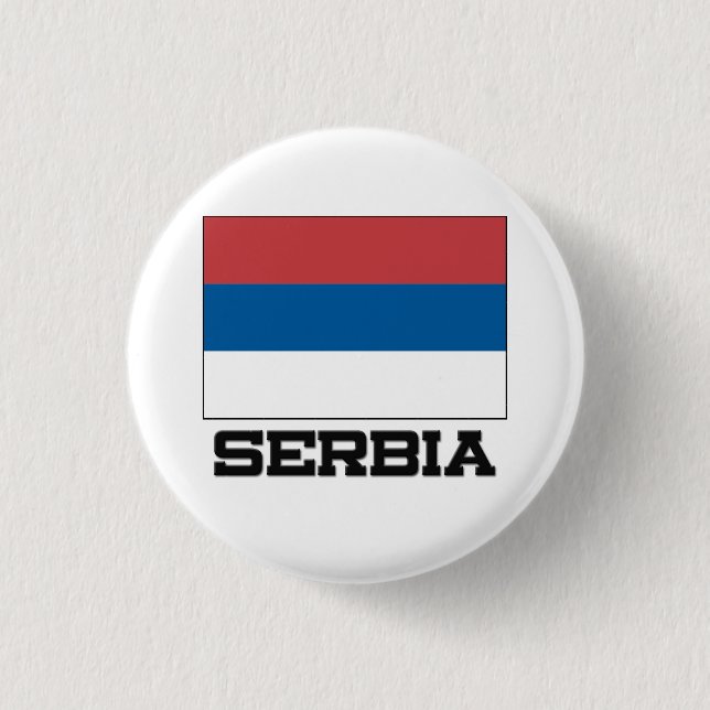 Serbien-Flagge Button (Vorderseite)