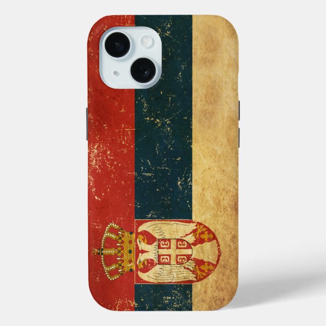 Serbien-Flagge Case-Mate iPhone Hülle (Rückseite)