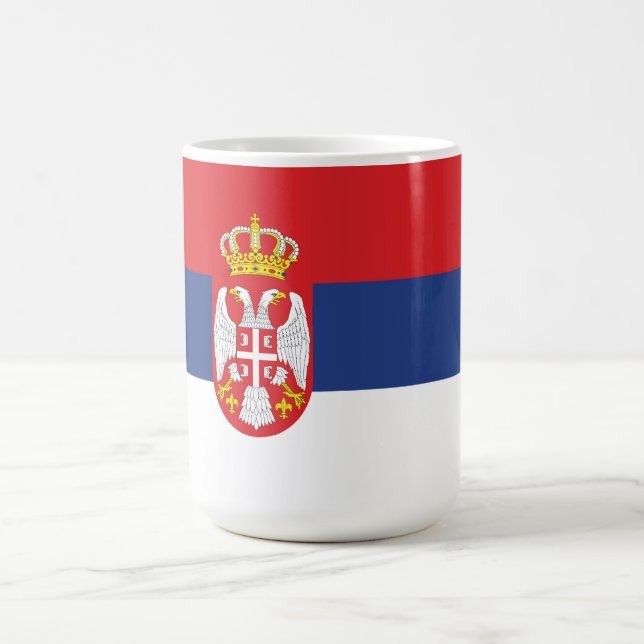Serbien-Flagge Kaffeetasse (Mittel)