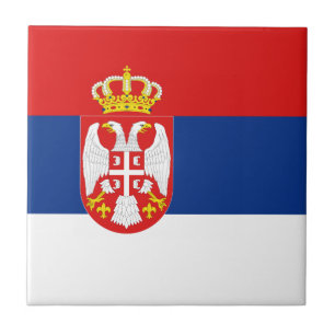 Serbien-Flagge Keramikfliese