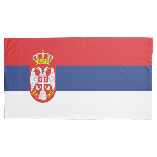 Serbien-Flagge Kissenbezug (Vorderseite)