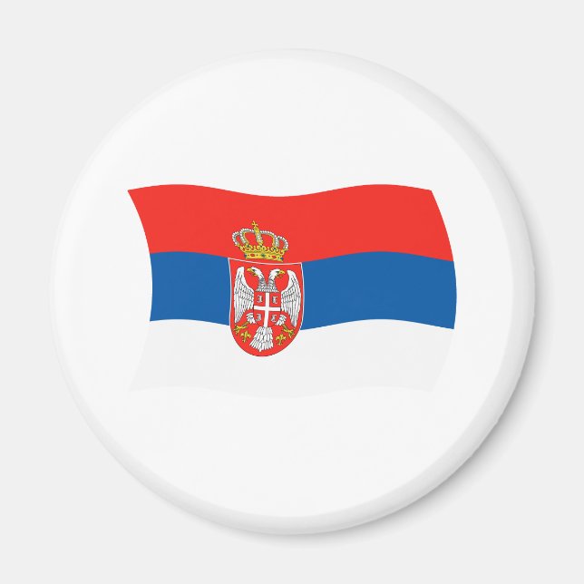 Serbien Flagge Magnet (Vorne)