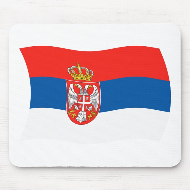 Serbien Flagge Mauspad (Vorne)