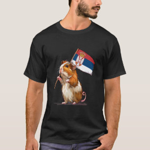 Serbien Flagge Meerschweinchen Srbija Serbische Wu T-Shirt