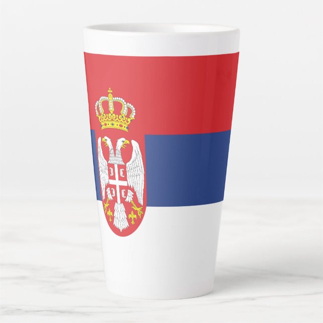 Serbien-Flagge Milchtasse (Vorderseite)