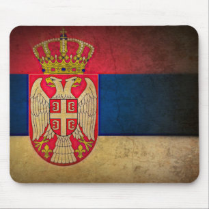 Serbien-Flagge Mousepad