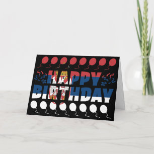 Serbien Flagge Patriotic Geburtstag Karte