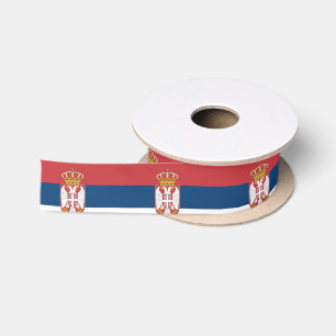 Serbien-Flagge Satinband