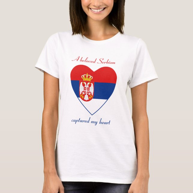 Serbien-Flagge Sweetheart-T - Shirt (Vorderseite)