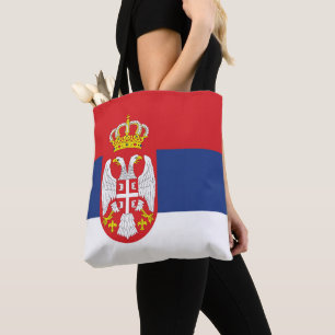 Serbien-Flagge Tasche