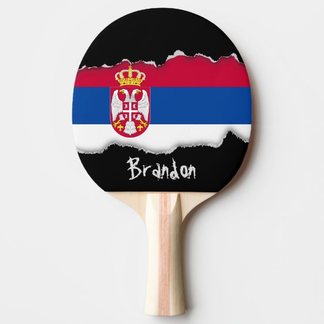 Serbien-Flagge Tischtennis Schläger (Vorderseite)