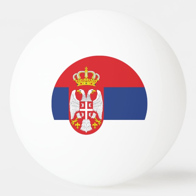 Serbien-Flagge Tischtennisball (Vorderseite)
