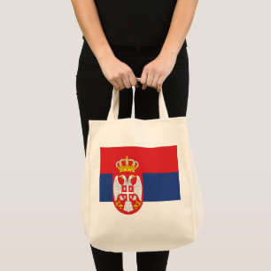 Serbien-Flagge Tragetasche