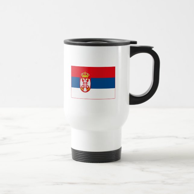 Serbien-Flaggen-(helle) Tasse (Rechts)